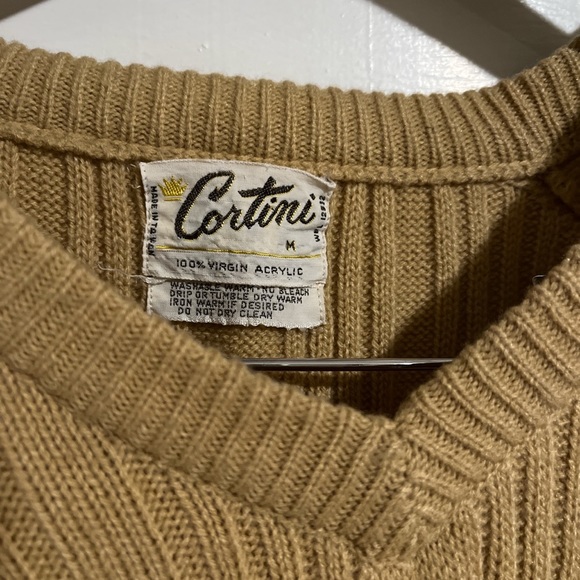 Vintage Cortini Beige Sweater - M - Picture 3 of 5